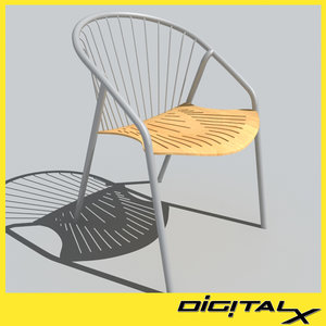 3d model cafe chair