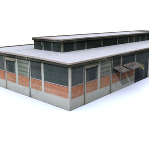 industrial shed 3d max