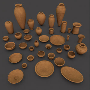 3d ancient pottery clay 37
