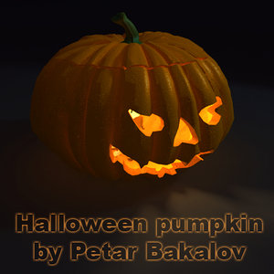 jack-o-lantern halloween pumpkin 3d ma