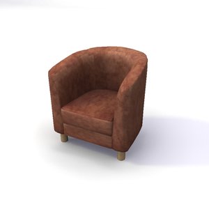 leather tub chair 3d max