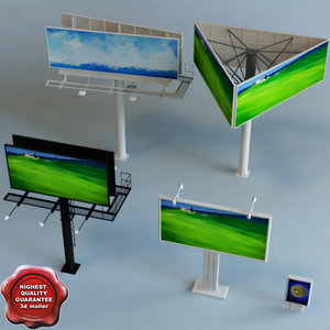 3d model billboards modelled standard