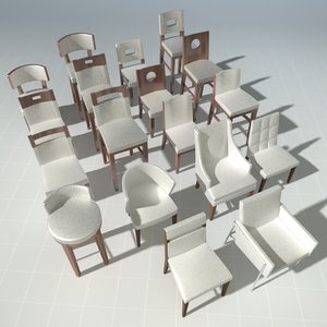 3d model end designer chairs vol 1