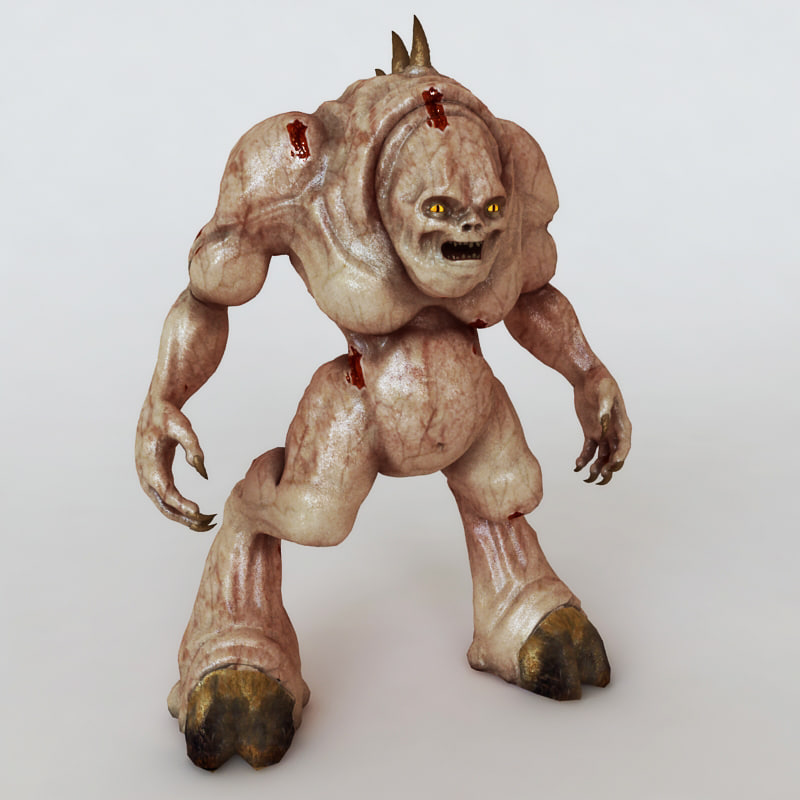 3d model monster rigged