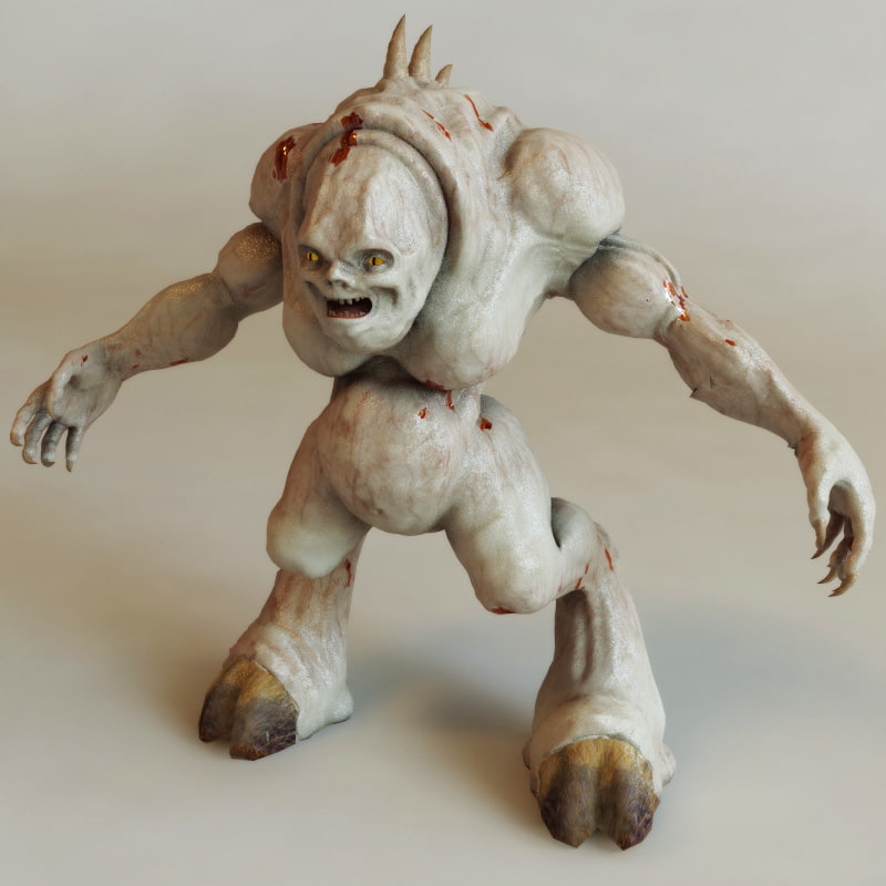 3d model monster rigged