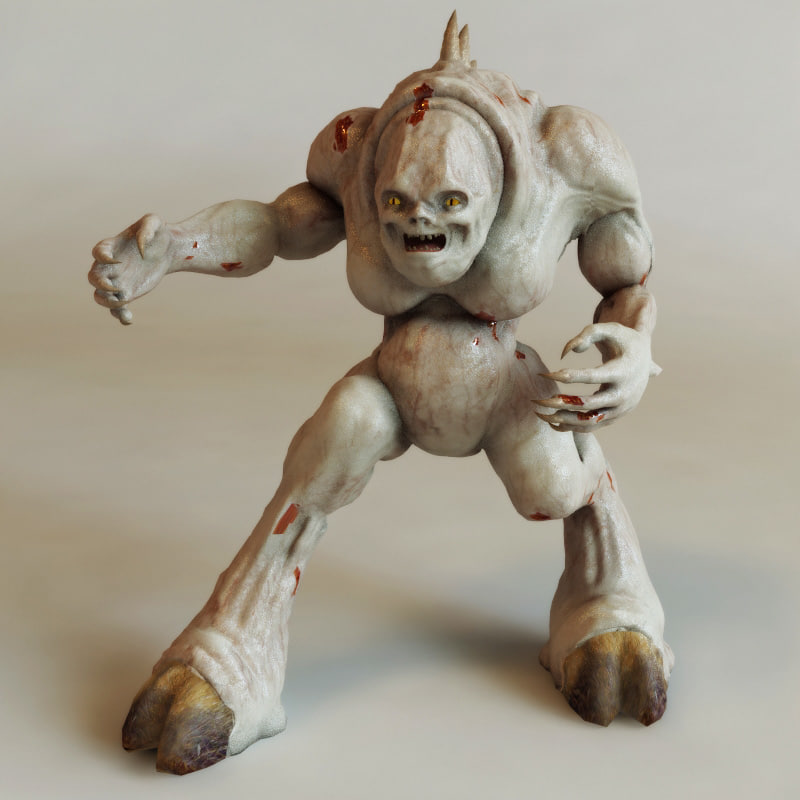 3d model monster rigged