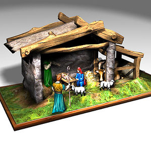 3d nativity scene