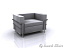 sofa black white 3d model