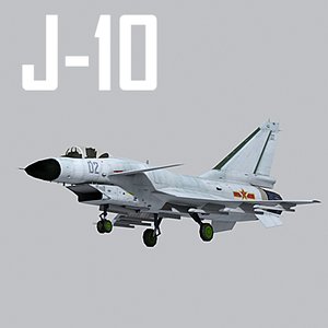 3d model j-10 fighter