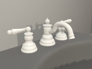 3d model moen bath faucet
