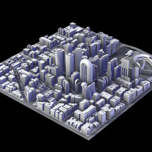 3d model city district iii