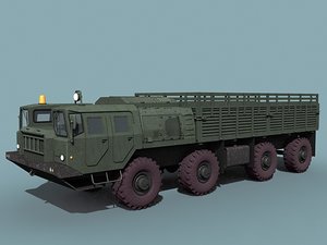 soviet maz-7310 uragan cargo 3d model