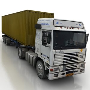 3d truck trailer model