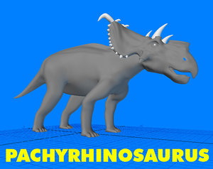 pachyrhinosaurus dinosaur 3d 3ds