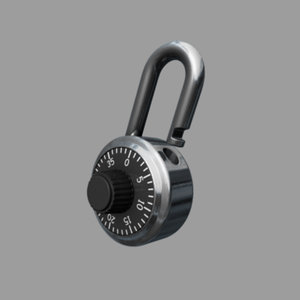 combination lock 3d model