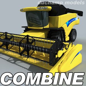 3d model combine harvester