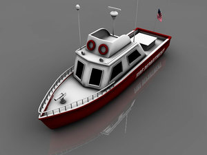 3d model fireboat boat