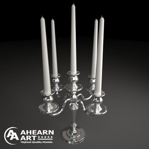3d model candelabra candlestick