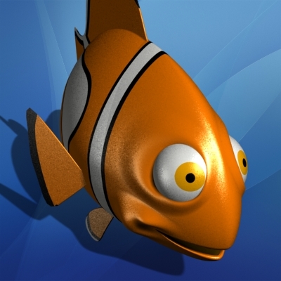 toy clownfish fish 3d model