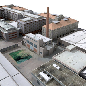 3d industrial buildings model