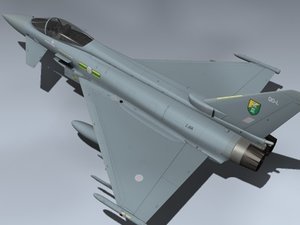 3d eurofighter typhoon raf