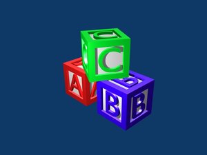 free abc toy dice 3d model