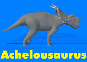 3d model achelousaurus dinosaur
