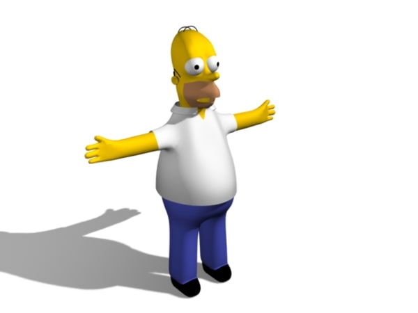 3d model homer simpson