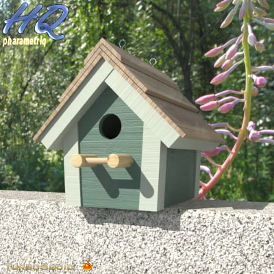 Bird house 3d model free Bird house 3d model free