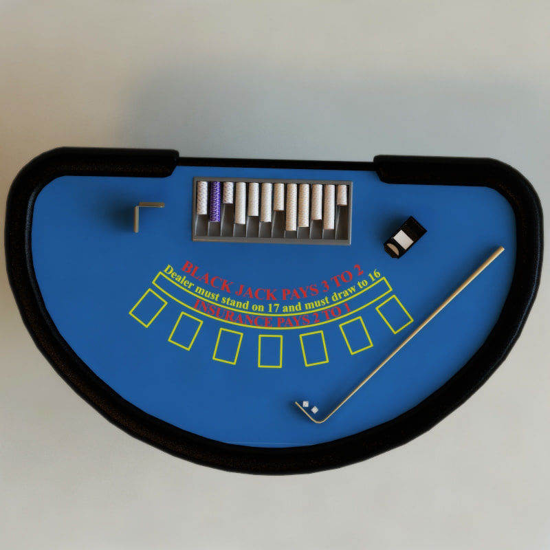 blackjack table 3d model