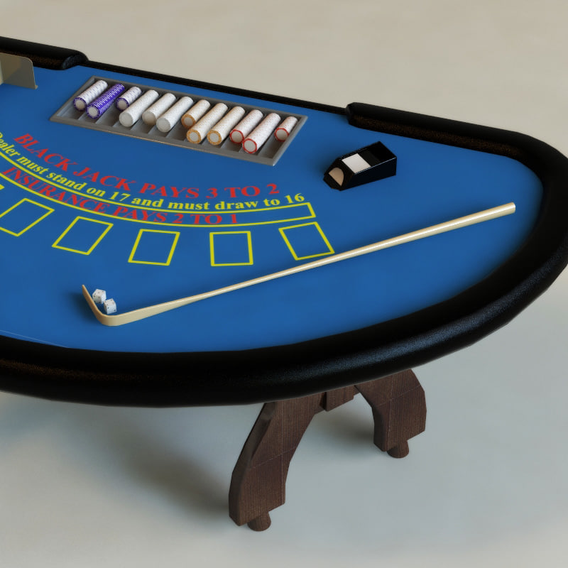 blackjack table 3d model