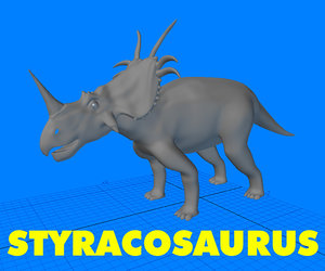 3ds styracosaurus triceratops