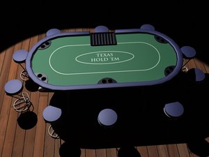 poker table 3d model