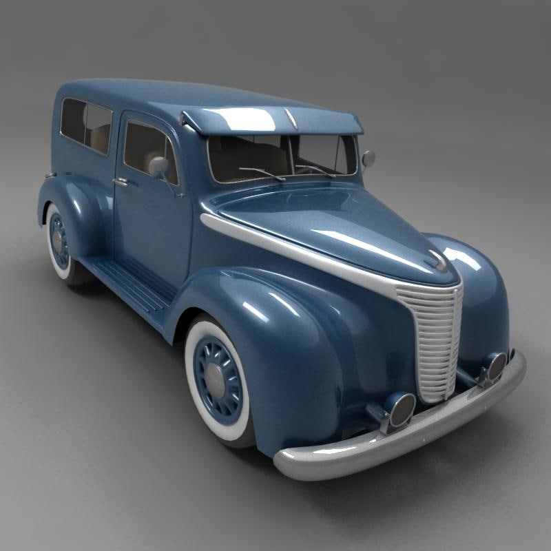 car antique 3d model