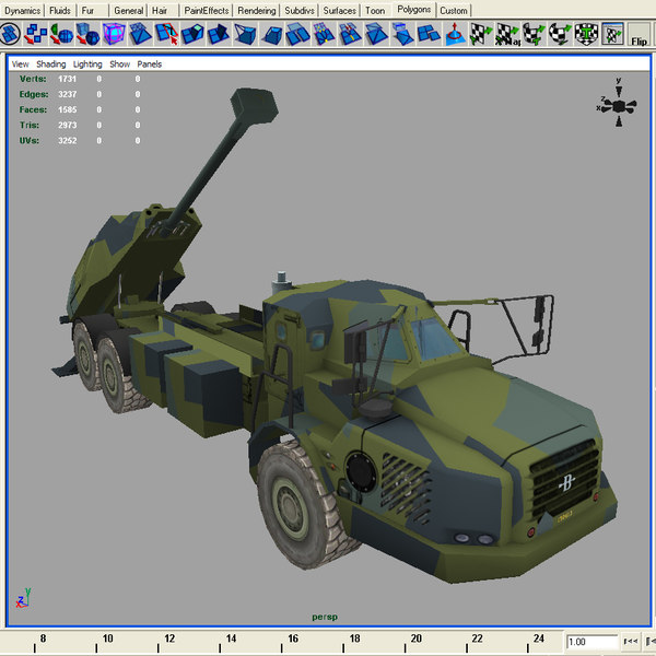 3d archer 155mm artillery guns model