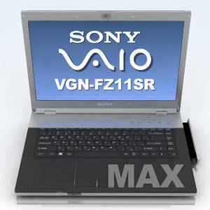 3d model notebook sony vaio vgn-fz11sr