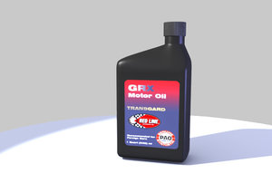 3d motor oil bottle