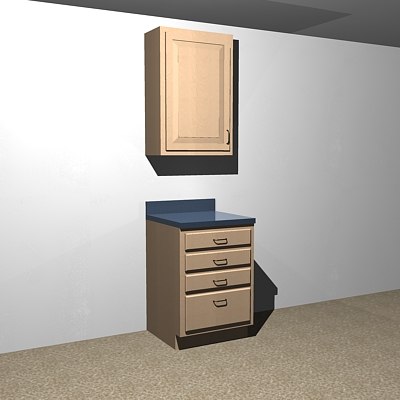Kitchen Cabinets Drawer 3d X