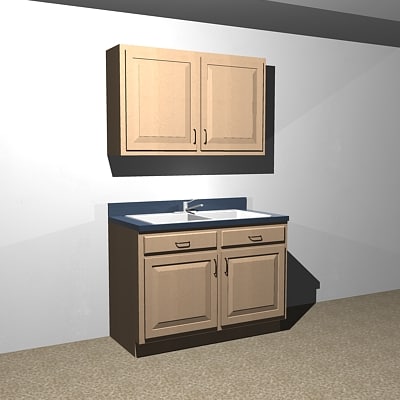 Cabine De Acad Wood Sink Base 48, 48 Kitchen Sink Base Cabinet