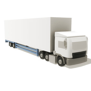 delivery truck 3d obj