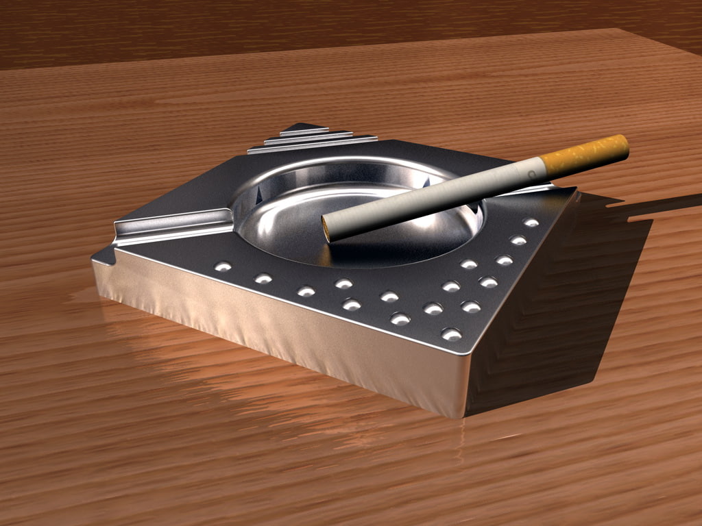 metal ash tray ashtray 3d model