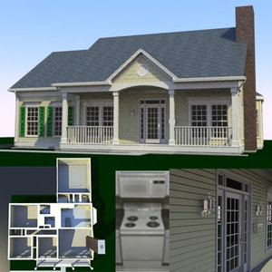 3d interior exterior house model