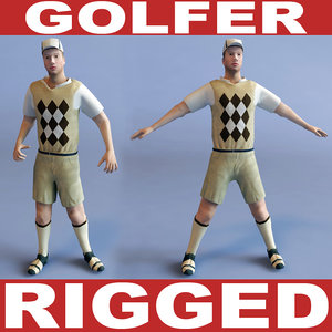 3d golfer rigged