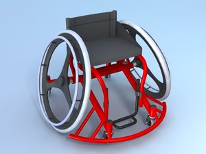3d wheelchair sports model
