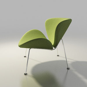 3d artifort chair design orange slice model