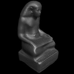 3d model egyptian scribe statue