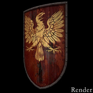 medieval shield 3d model