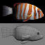 goldfishes rigged 9 gold fish 3d max