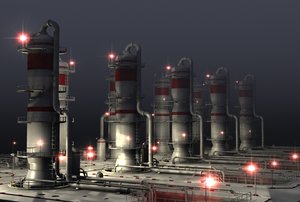 refinery tower 3d model