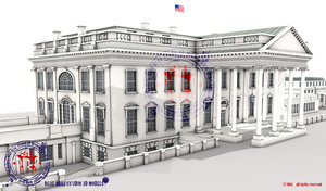 3d model white house complex
